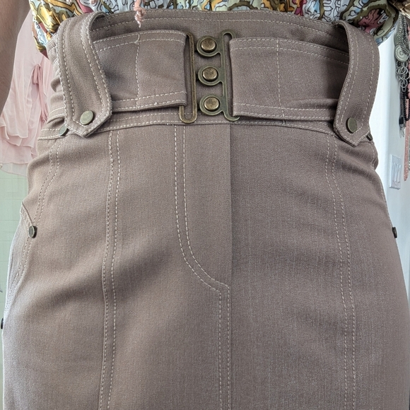 Vintage Cache Contour Silk Blend Halter Keyhole Dress Size 2 Bodycon Midi - Picture 9 of 9